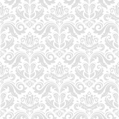 Classic seamless light pattern. Damask orient ornament. Classic vintage background. Orient ornament for fabric, wallpaper and packaging