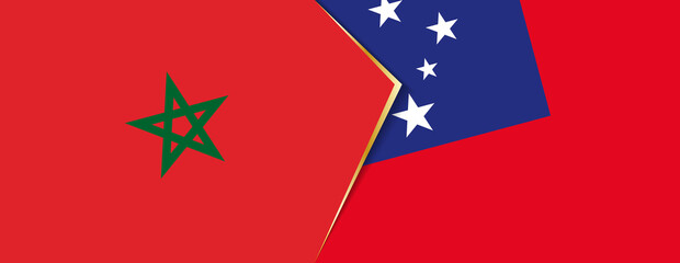 Morocco and Samoa flags, two vector flags.