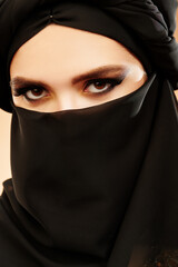 Naklejka premium muslim woman in hijab