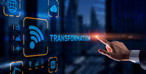 Business Digital Transformation. Future and Innovation Internet and network concept. Technology...