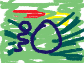 Masculine and feminine, the symbol is a color abstraction.