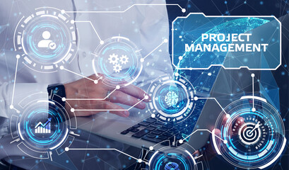 Project management concept. Business, Technology, Internet and network concept