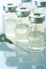 syringe and medicine bottle for injection