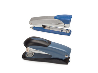 Top view of two stapler isolate on a white background.