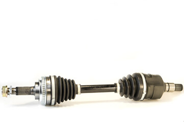 Brand new, front-wheel drive vehicle assembly on a white background. Front-wheel drive - the layout...