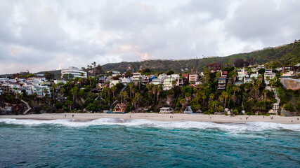 Aerial view of Luxury real estate at the coast of Laguna Beach, California, USA
