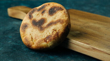 corn arepa, typical food of Boyacá in Colombia