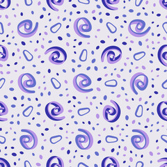 Seamless abstract pattern. Beautiful texture for textile or paper print. Vector illustration. Cute colorful background.