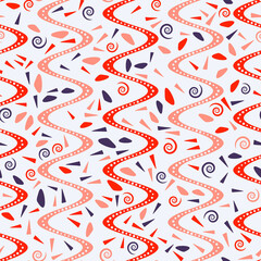 Abstract seamless pattern. Beautiful for textile, paper print, scrapbooking or wallpaper. Vector illustration. Cute colorful background.