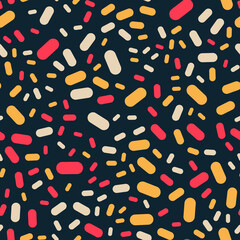 Seamless abstract pattern. Beautiful texture for textile or paper print. Vector illustration. Cute colorful background.