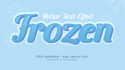 Cute frozen text effect