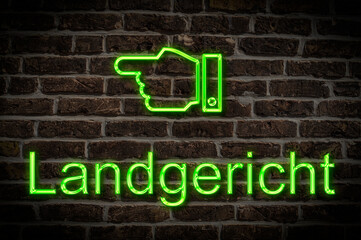 Leuchtreklame Landgericht
