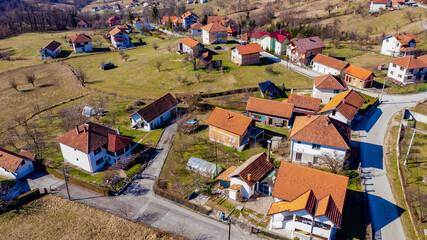 Trepče village near Tešanj. Village in Bosnia and Herzegowina.