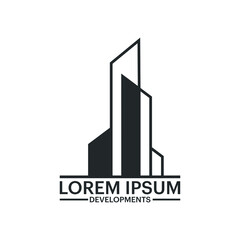 Modern logo design for construction company. creative vector flat logo.