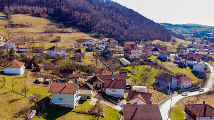 Trepče village near Tešanj. Village in Bosnia and Herzegowina.