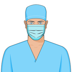 Portrait of doctor wearing medical mask