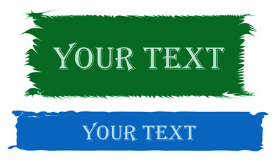 set of banners for text