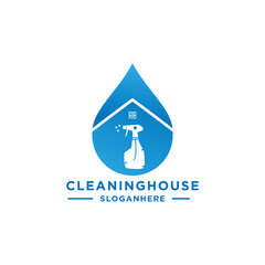clean house logo design vector element
