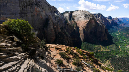 Top of the Angels Landing in the Zion National Park, Utah, USA