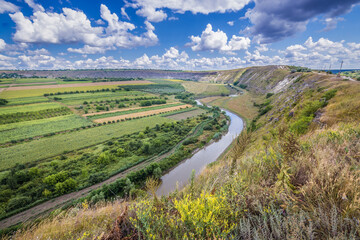 Fototapeta na wymiar View from trail in Old Orhei archaeological park, Trebujeni commune, Moldova