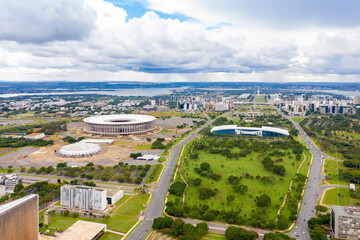 avenue of the monumental axis in the Federal District, Brasilia, Brazil