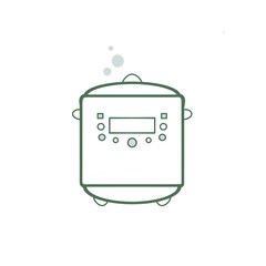 stylized contour multicooker on a white background