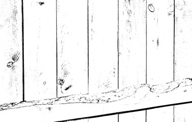 Texture of stained vertical planks facade. Old dirty rough siding of gnarled surface rural country wooden paneling. Messy aged laths.  Rustic grungy ranch lumber fence of hard boards for barn design