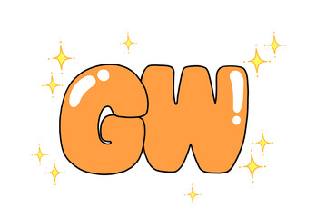 ゴールデンウィークのGWの文字