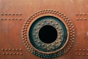 Rusty details of old mechanisms and machine tools
