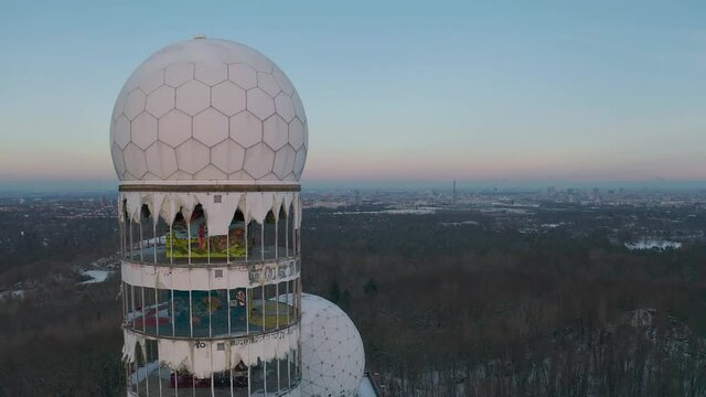 flying around abandoned surveillance station in germany