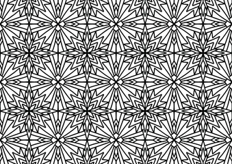pattern for coloring drawn on a white background with floral ornaments, vector, tile, mosaic