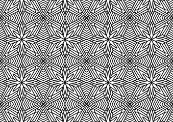 pattern for coloring drawn on a white background with abstract geometric figures, vector, tile, mosaic © dnapslvsk