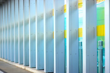 Inside of a large bus shelter