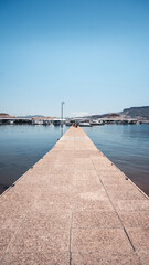 Footbridge to the harbor at lake mead in Nevada, USA