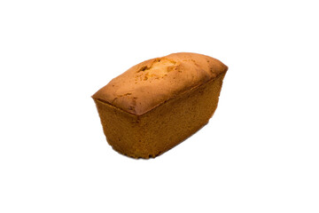 Bun with nuts on a white background