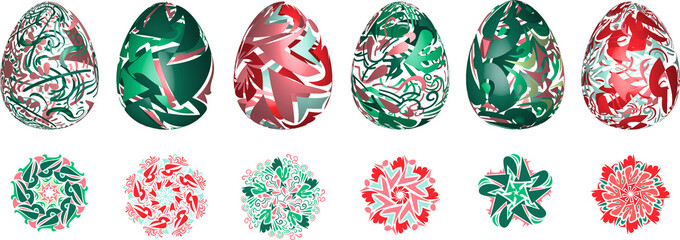 Easter Eggs, Happy Easter, greeting card design