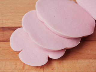 smoked wurst on a white background