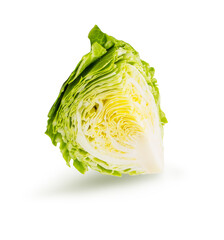 Cabbage isolated on white background with clipping path