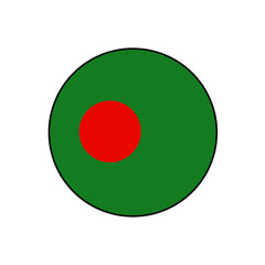 Bangladesh flag in circle push button vector with accurate colors, Asian concepts.