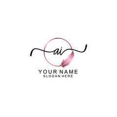 Letter AI Beautiful handwriting logo