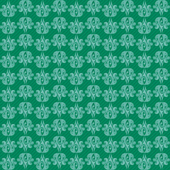 pattern, classic pattern of emerald color on a green background, vector illustration,