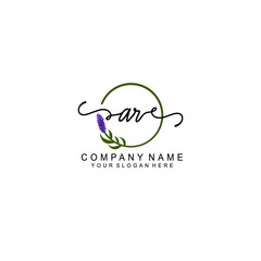 Letter AR Beautiful handwriting logo