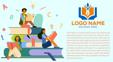 Creative Education logo design concept suitable for company logo, print, digital, icon, apps, and other marketing material purpose
