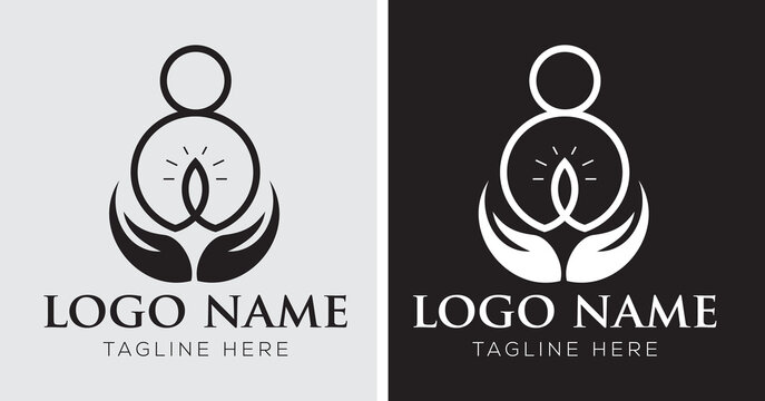 Creative Yoga Care Logo Design Concept Suitable For Company Logo, Print, Digital, Icon, Apps, And Other Marketing Material Purpose