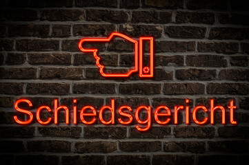 Leuchtreklame Schiedsgericht