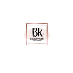 Letter BK Beautiful handwriting logo