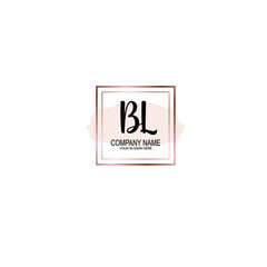Letter BL Beautiful handwriting logo
