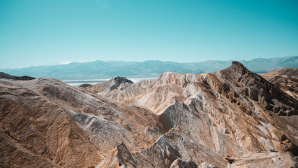 The famous Zabriskie Point in Death Valley National Park, California, USA