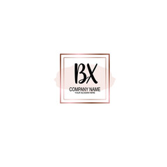 Letter BX Beautiful handwriting logo