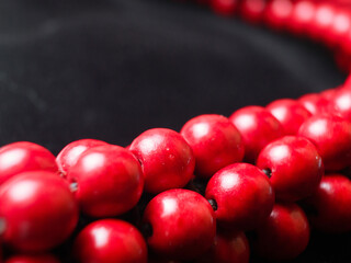 Red corall necklace.